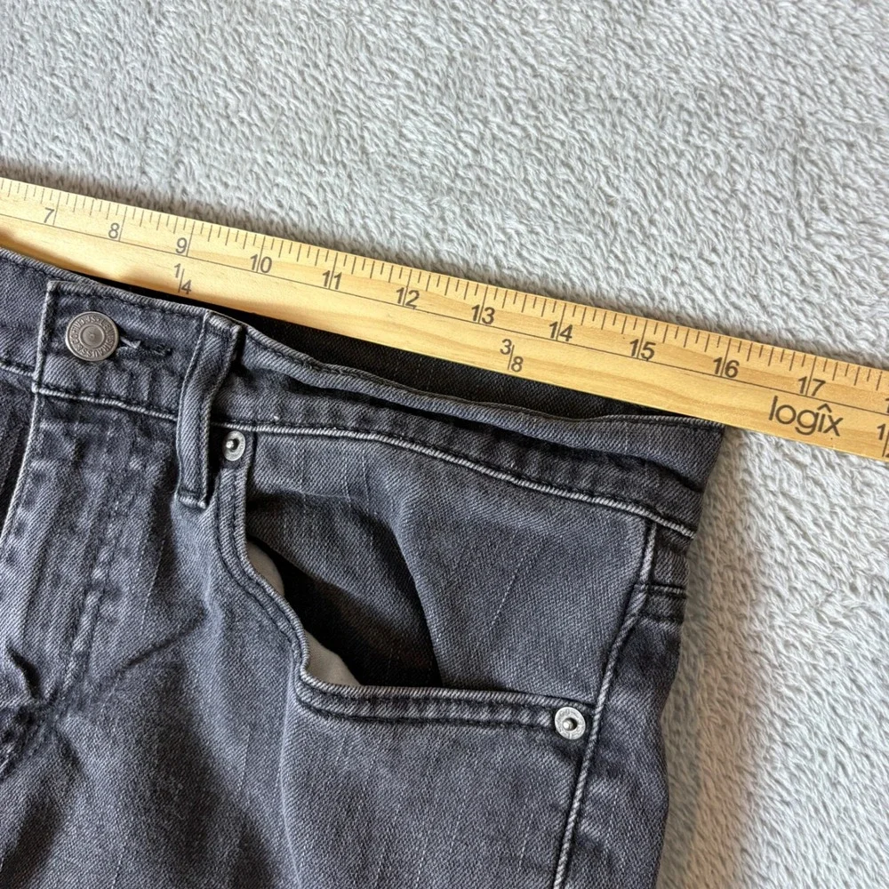 Levi's Jeans Men 32x30 (Fits 32x29) 514 Straight Fit Black Stretch Denim